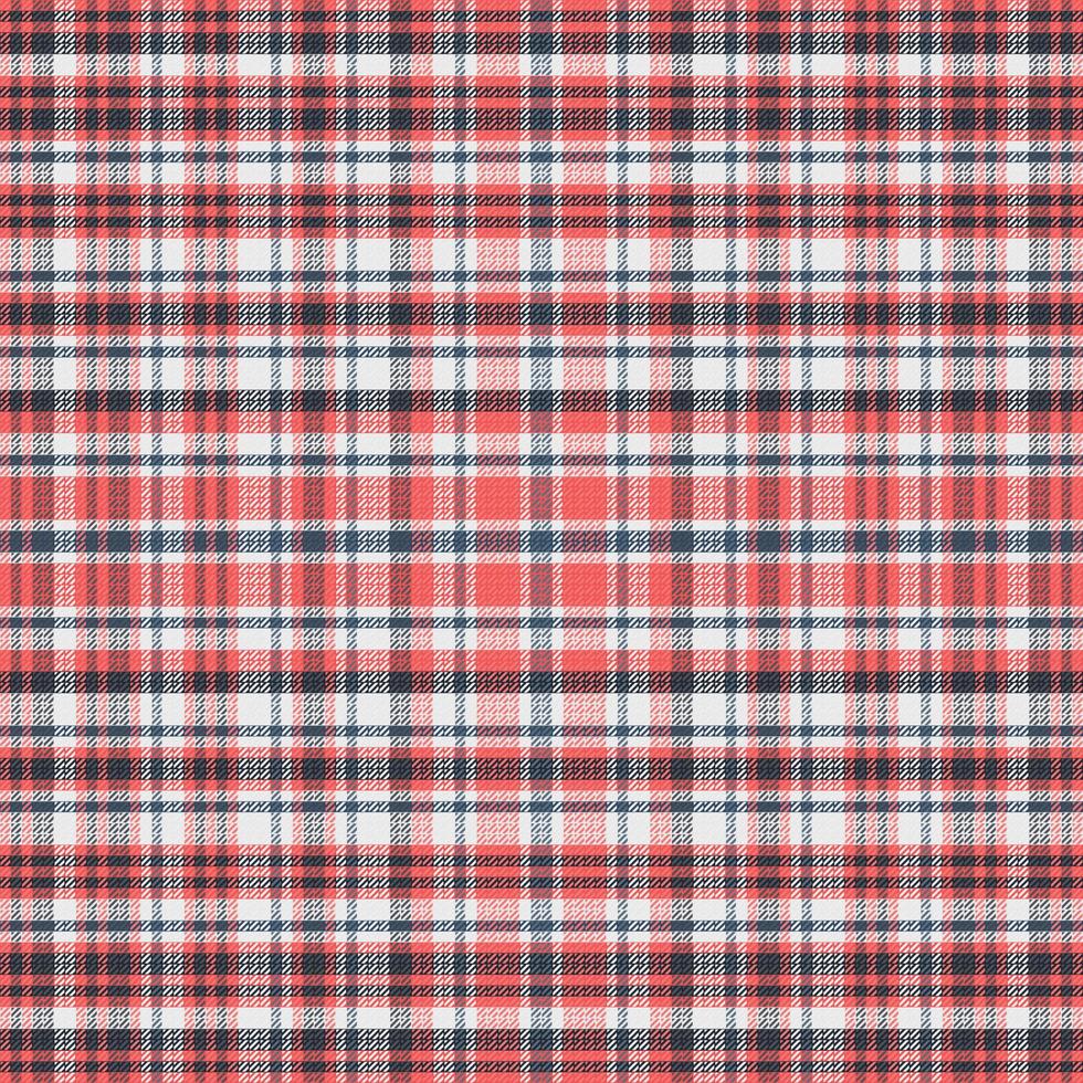 Tartan plaid pattern with texture and retro color. vector