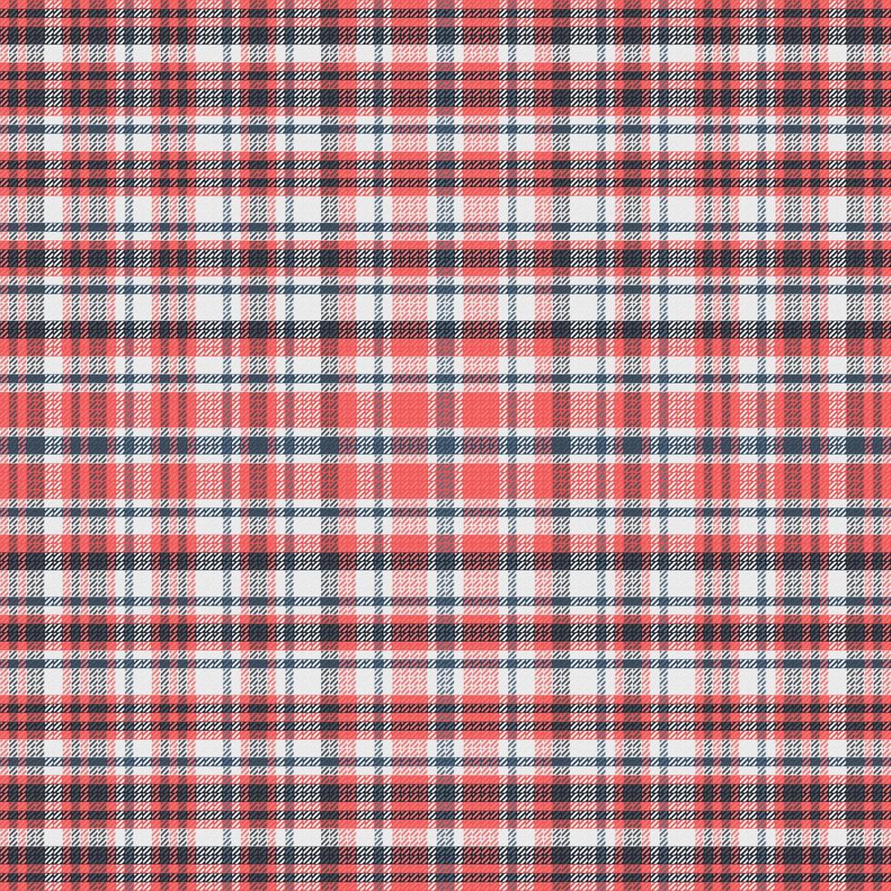 Tartan plaid pattern with texture and retro color. vector