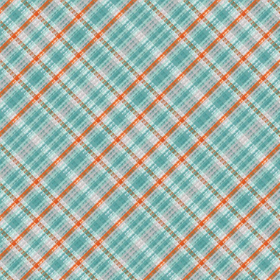 Tartan plaid pattern with texture and retro color. vector