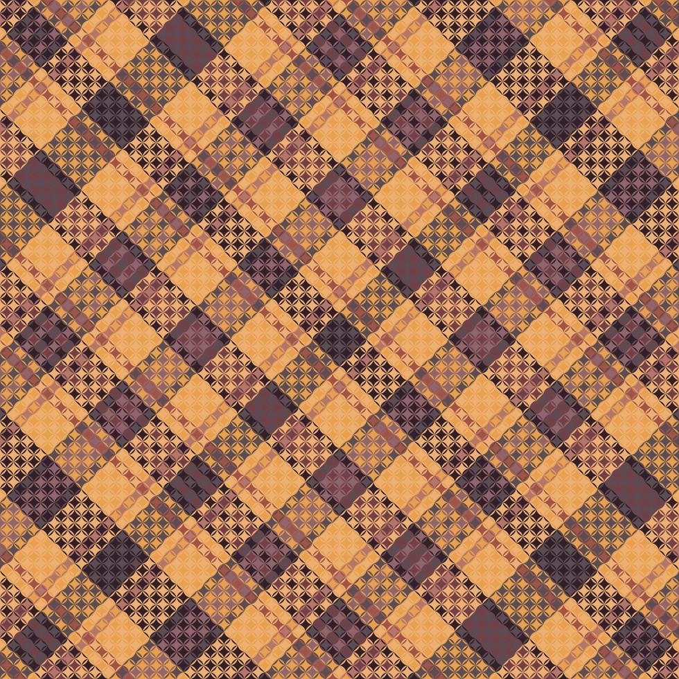Tartan plaid pattern with texture and coffee color. vector