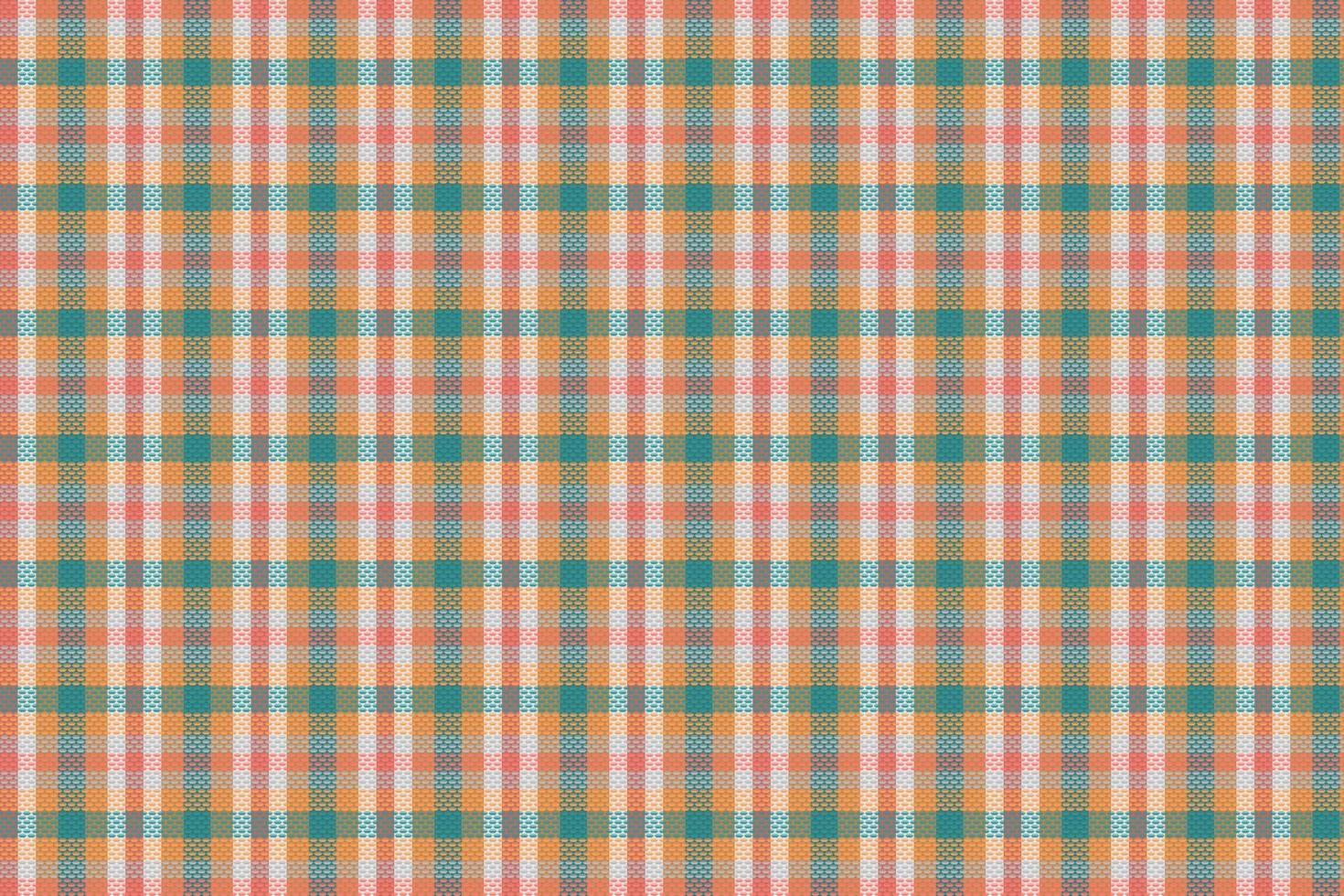 Tartan plaid pattern with texture and retro color. vector