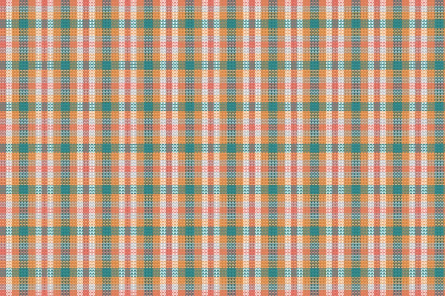 Tartan plaid pattern with texture and retro color. vector