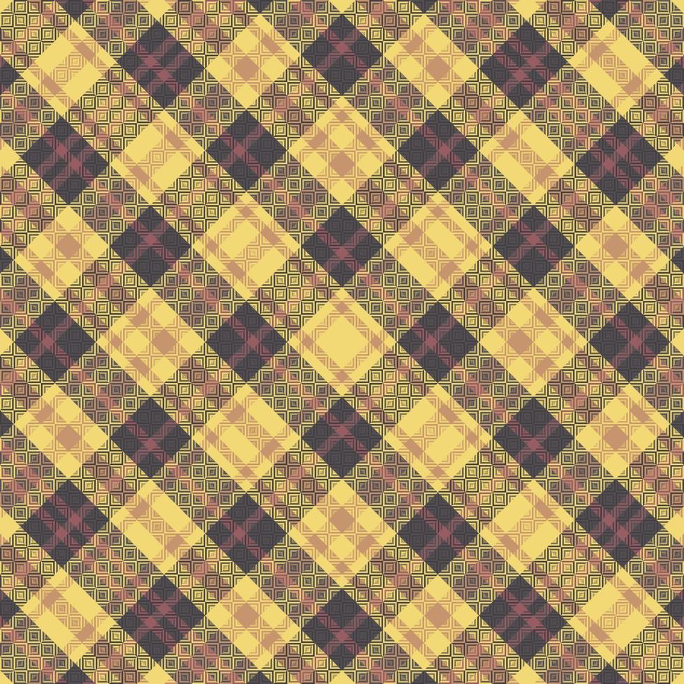 Tartan plaid pattern with texture and coffee color. vector