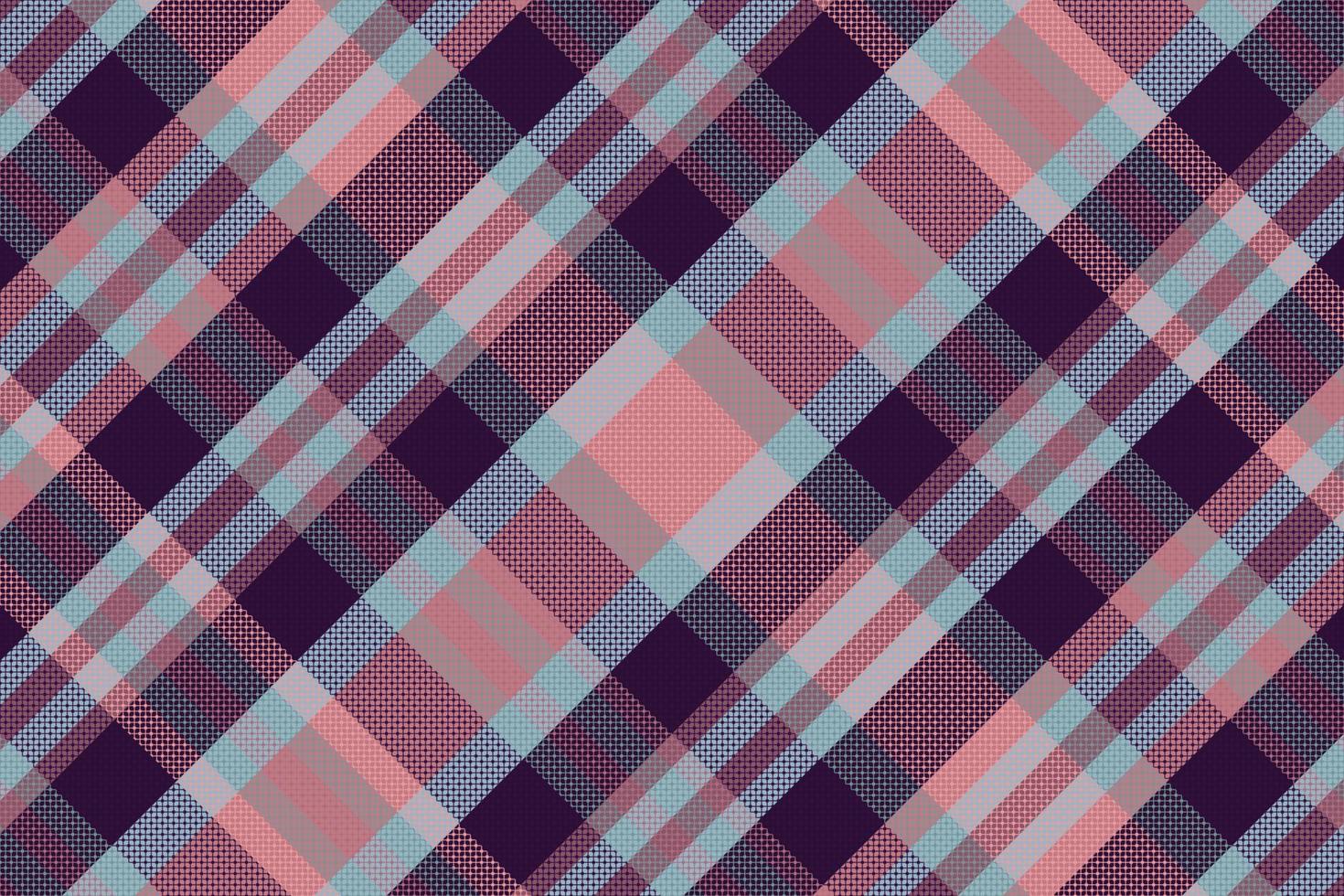 Tartan plaid pattern with texture and retro color. vector