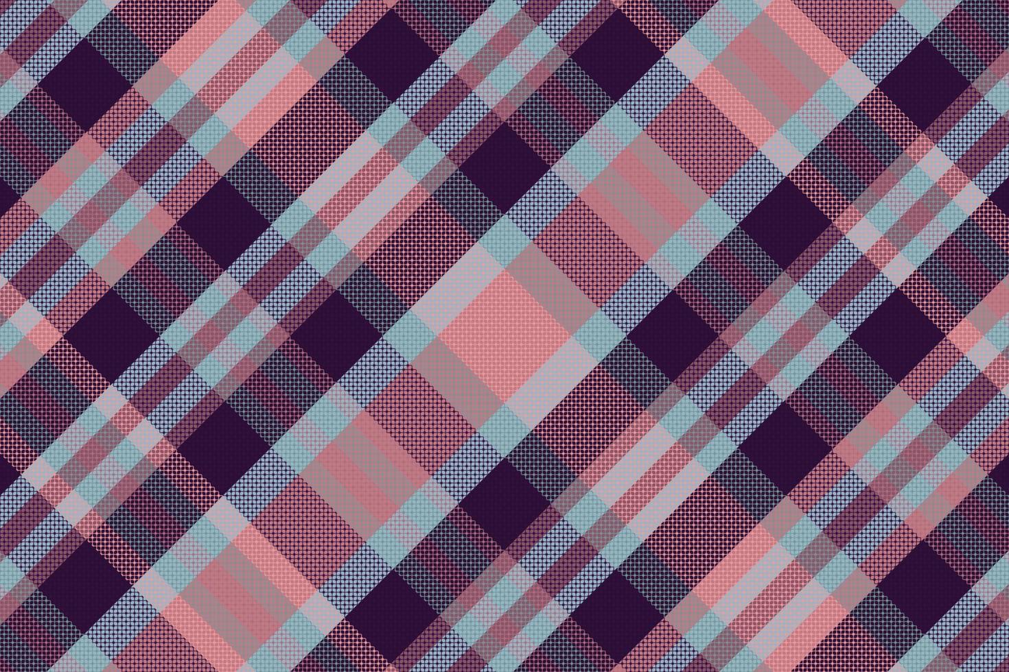 Tartan plaid pattern with texture and retro color. vector