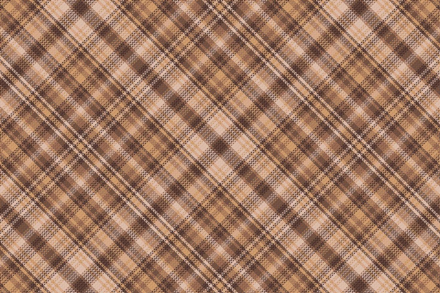 Tartan plaid pattern with texture and coffee color. vector