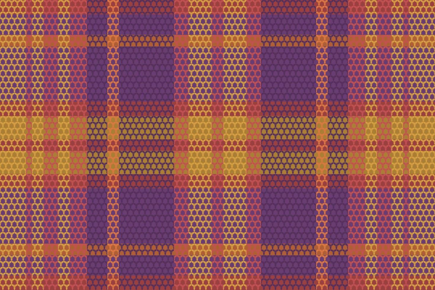 Tartan plaid pattern with texture and retro color. vector