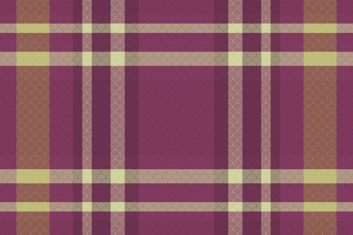 Tartan plaid pattern with texture and retro color. vector