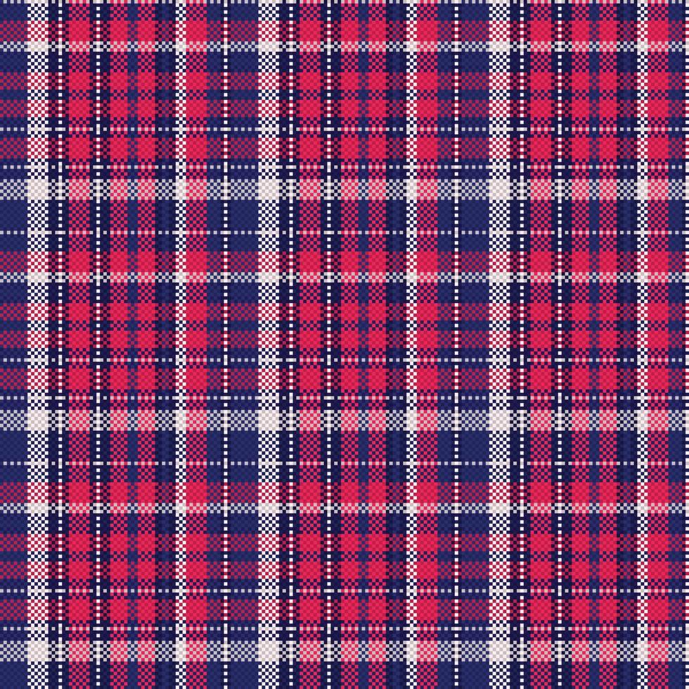 Seamless tartan plaid pattern with texture and retro color. vector