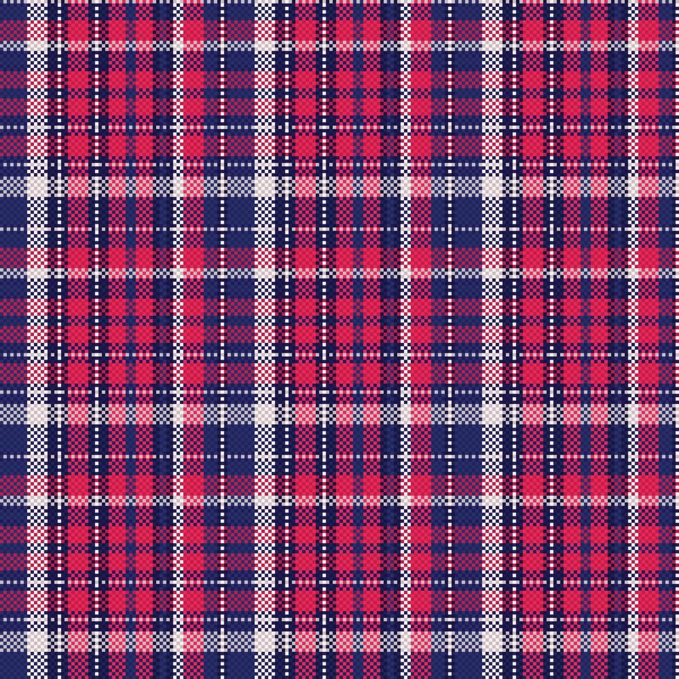 Seamless tartan plaid pattern with texture and retro color. vector