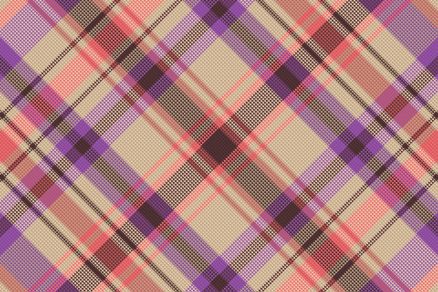 tartan plaid pattern with texture and retro color. vector