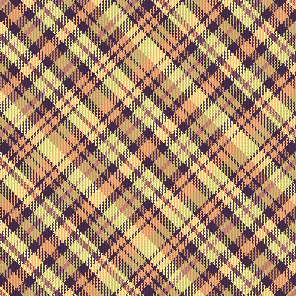 Tartan plaid pattern with texture and warm color. vector