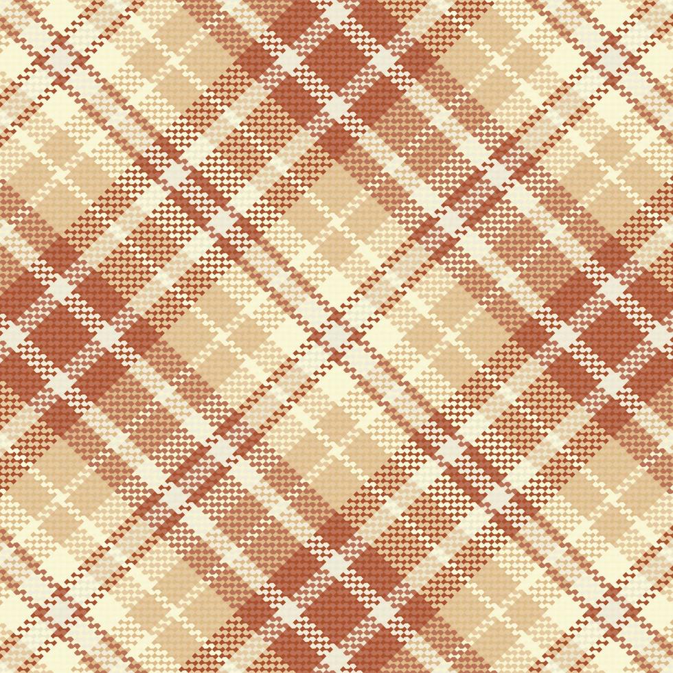 Tartan plaid pattern with texture and warm color. vector