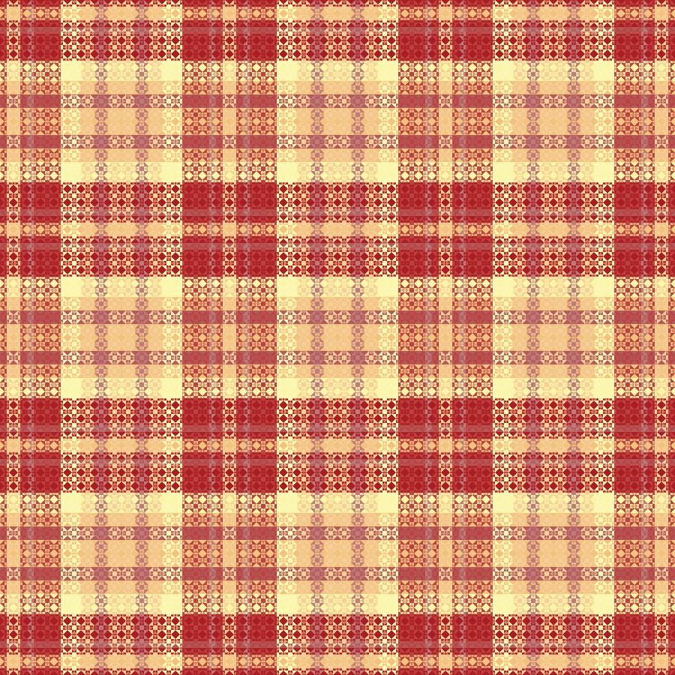 Tartan plaid pattern with texture and warm color. vector