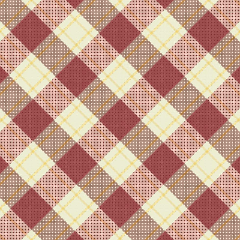 Tartan plaid pattern with texture and warm color. vector