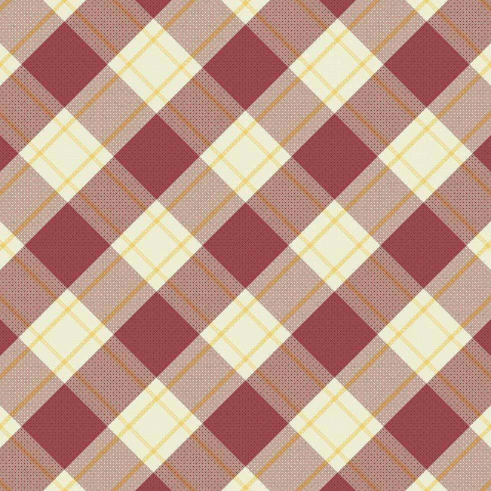 Tartan plaid pattern with texture and warm color. vector