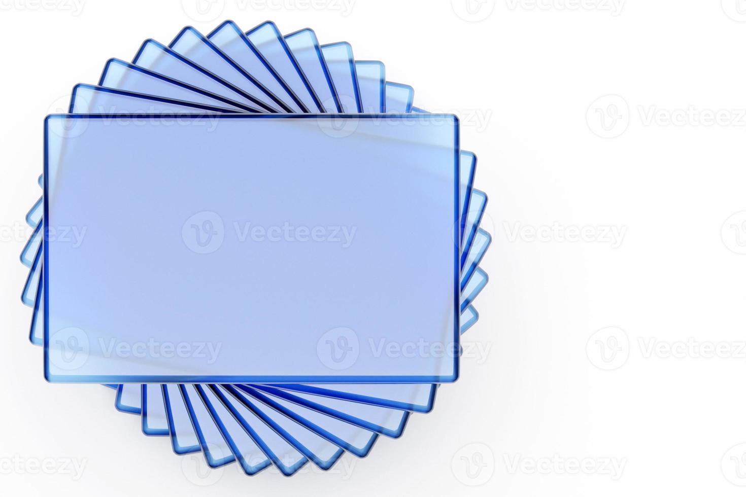 3D illustration of a blue  frame mocap in volumetric  isolated background. Advertising banner mockup. photo