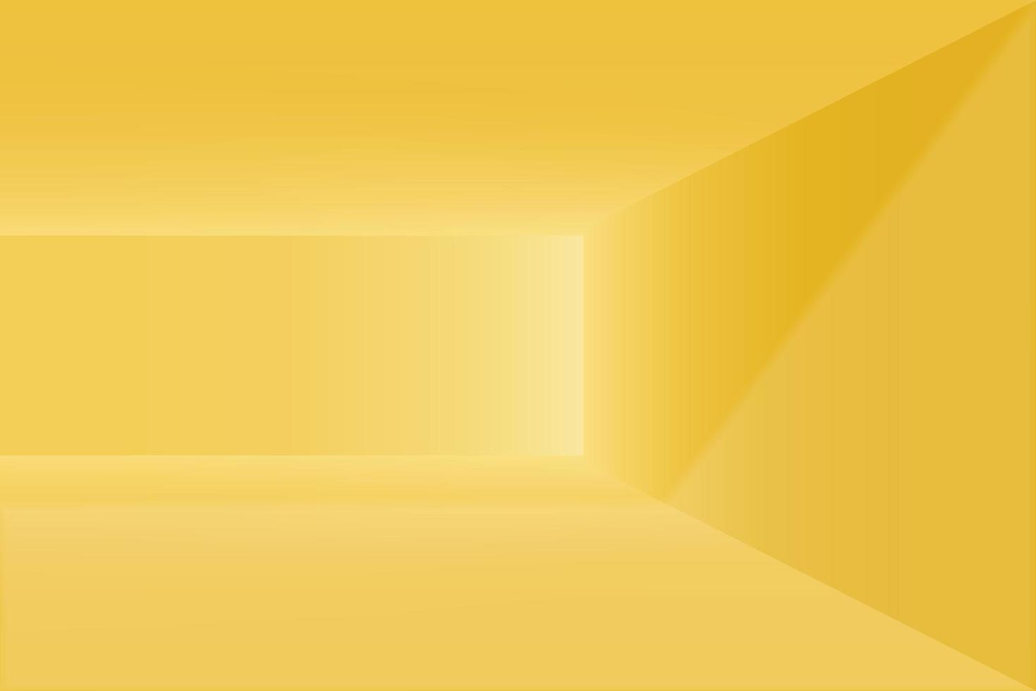Minimalist empty yellow room background with light. 9253960 Vector Art