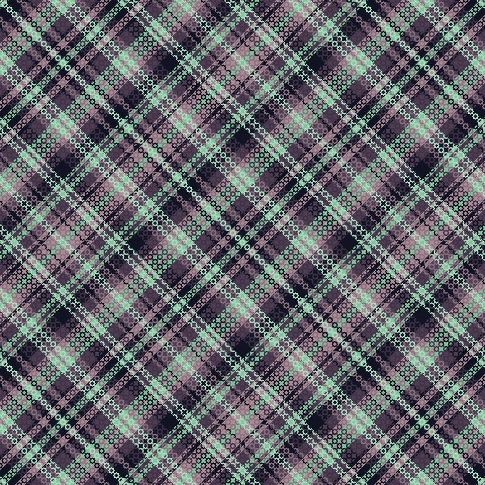 Tartan plaid pattern with texture and retro color. vector