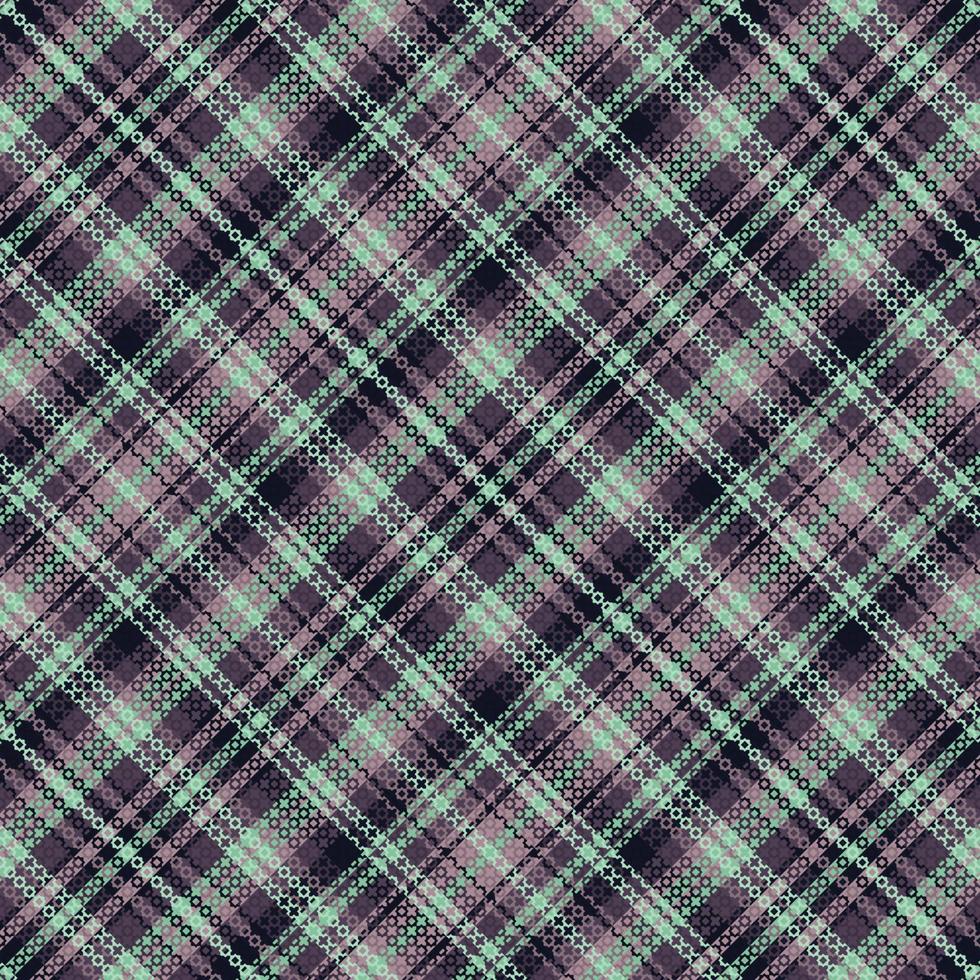 Tartan plaid pattern with texture and retro color. vector