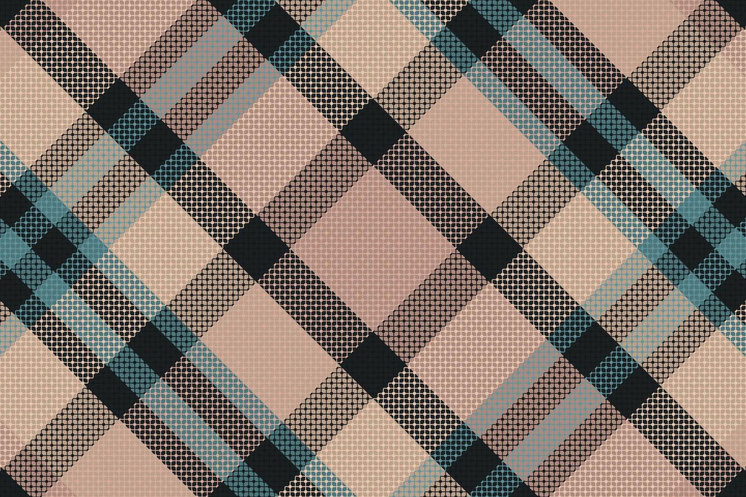 Tartan plaid pattern with texture and coffee color. vector