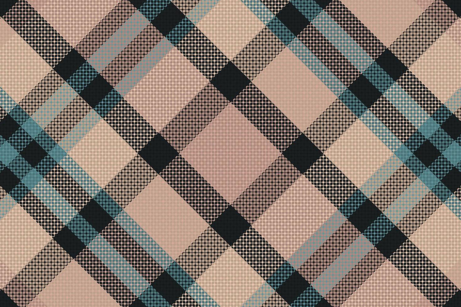 Tartan plaid pattern with texture and coffee color. vector