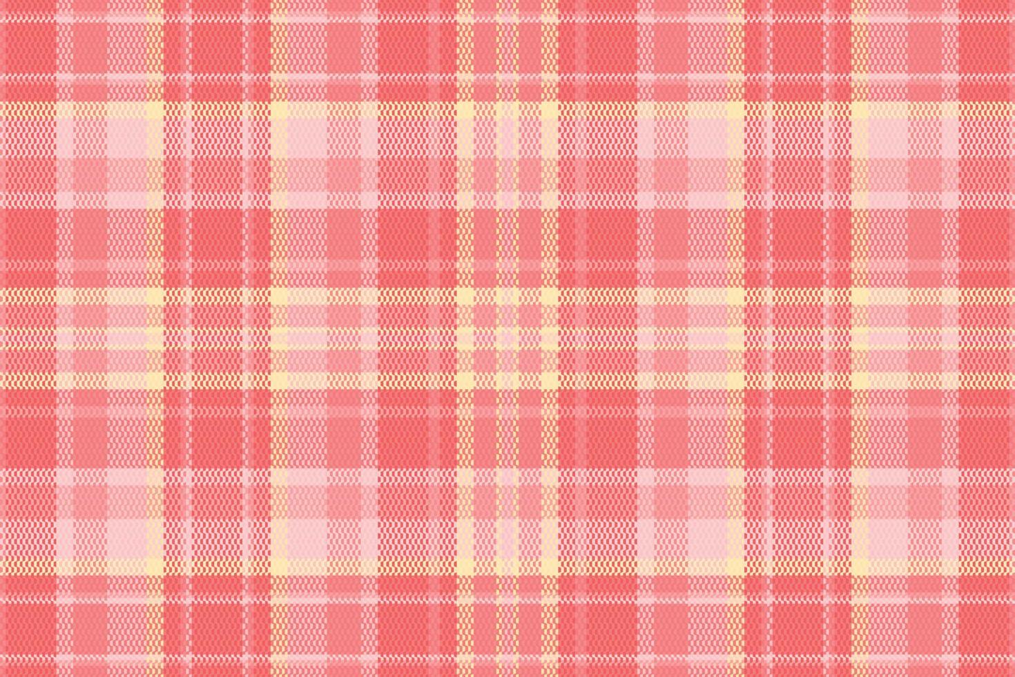 Tartan plaid pattern with texture and warm color. vector
