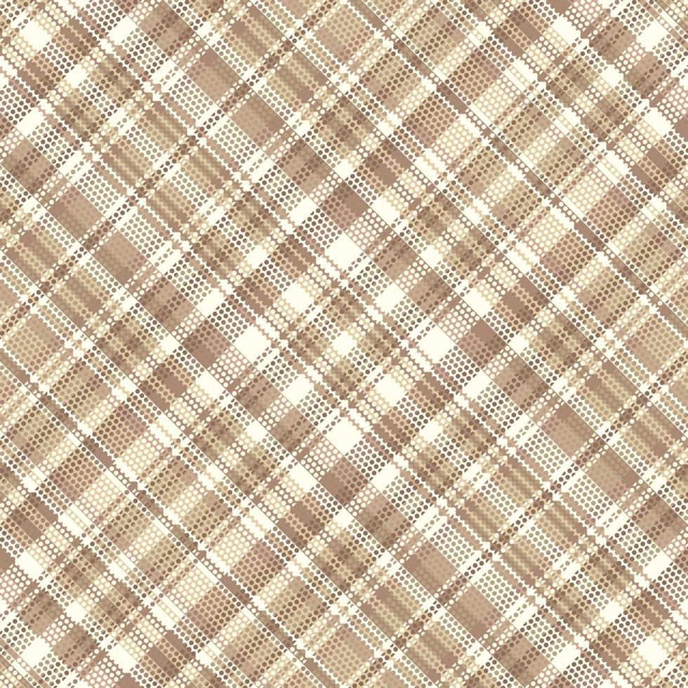 Tartan plaid pattern with texture and coffee color. Vector illustration.