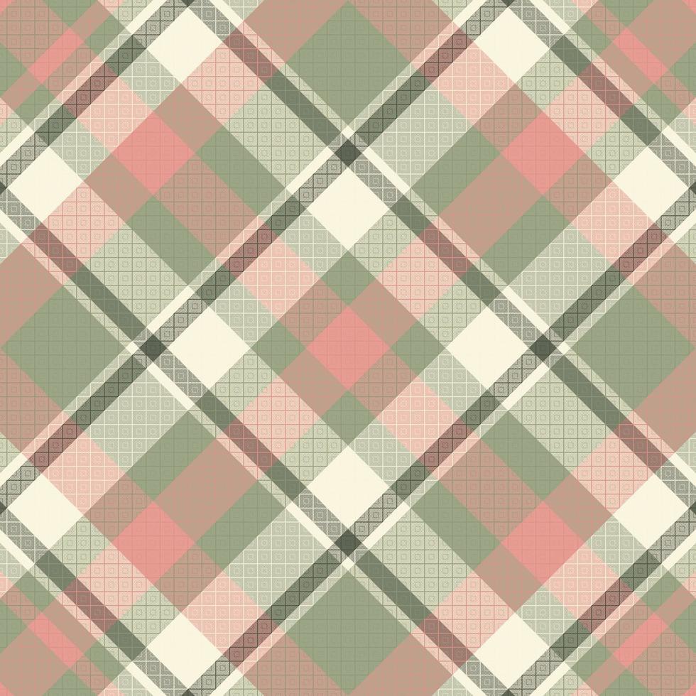 Tartan plaid pattern with texture and retro color. vector