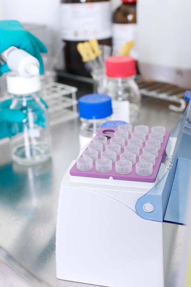 Person working in a medical lab photo