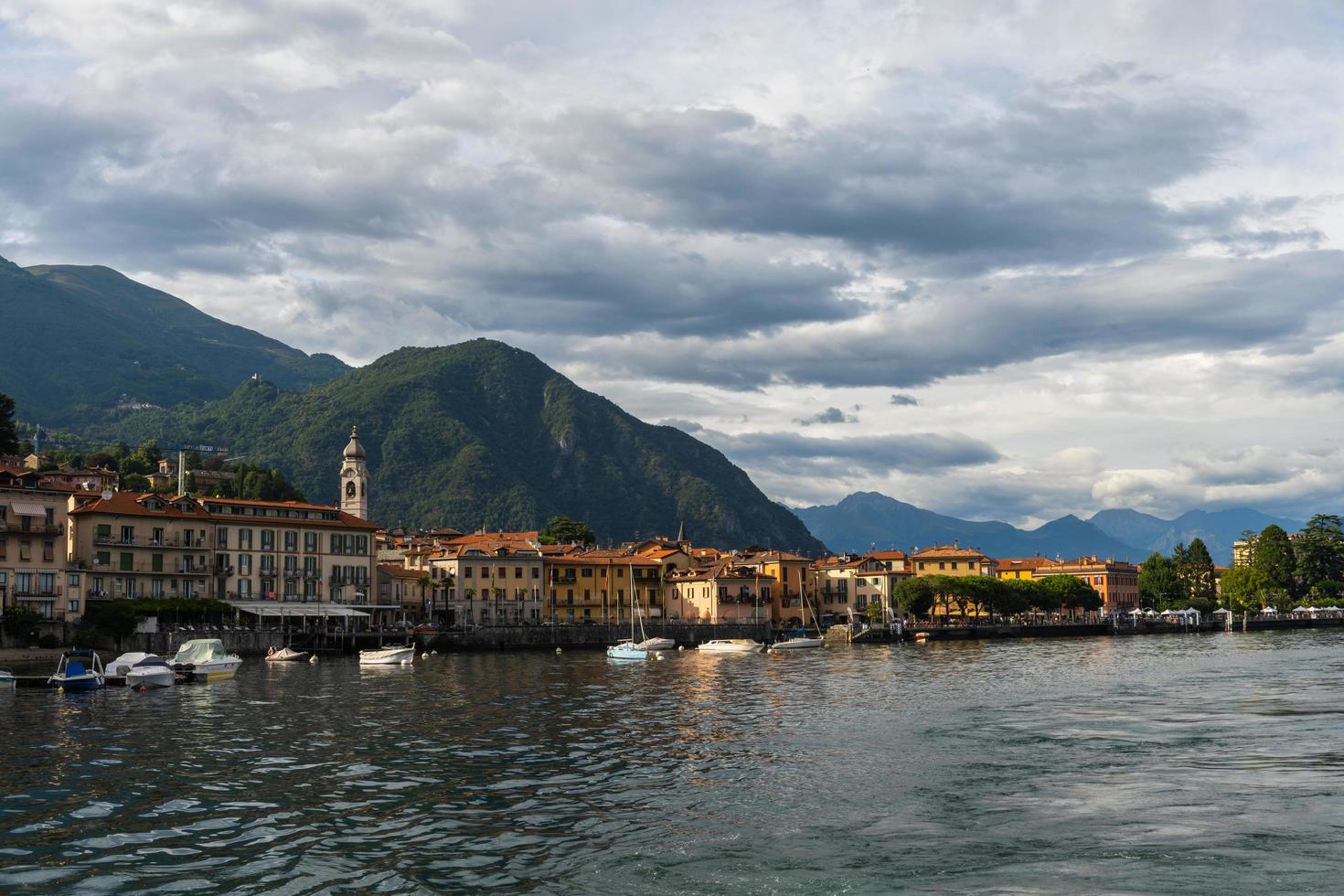 Evening view over lake Como photo