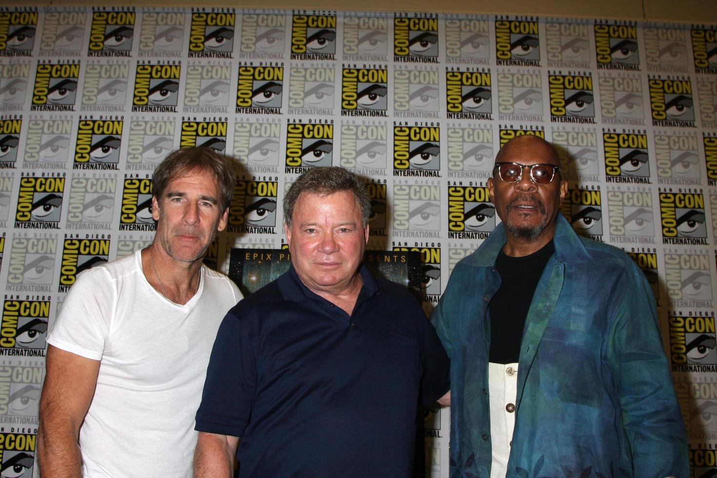 SAN DIEGO, JUL 22 - Scott Bakula, William Shatner, Avery Brooks at the 2011 Comic-Con Convention, Day 2 at San Diego Convention Center on July 22, 2010 in San DIego, CA photo