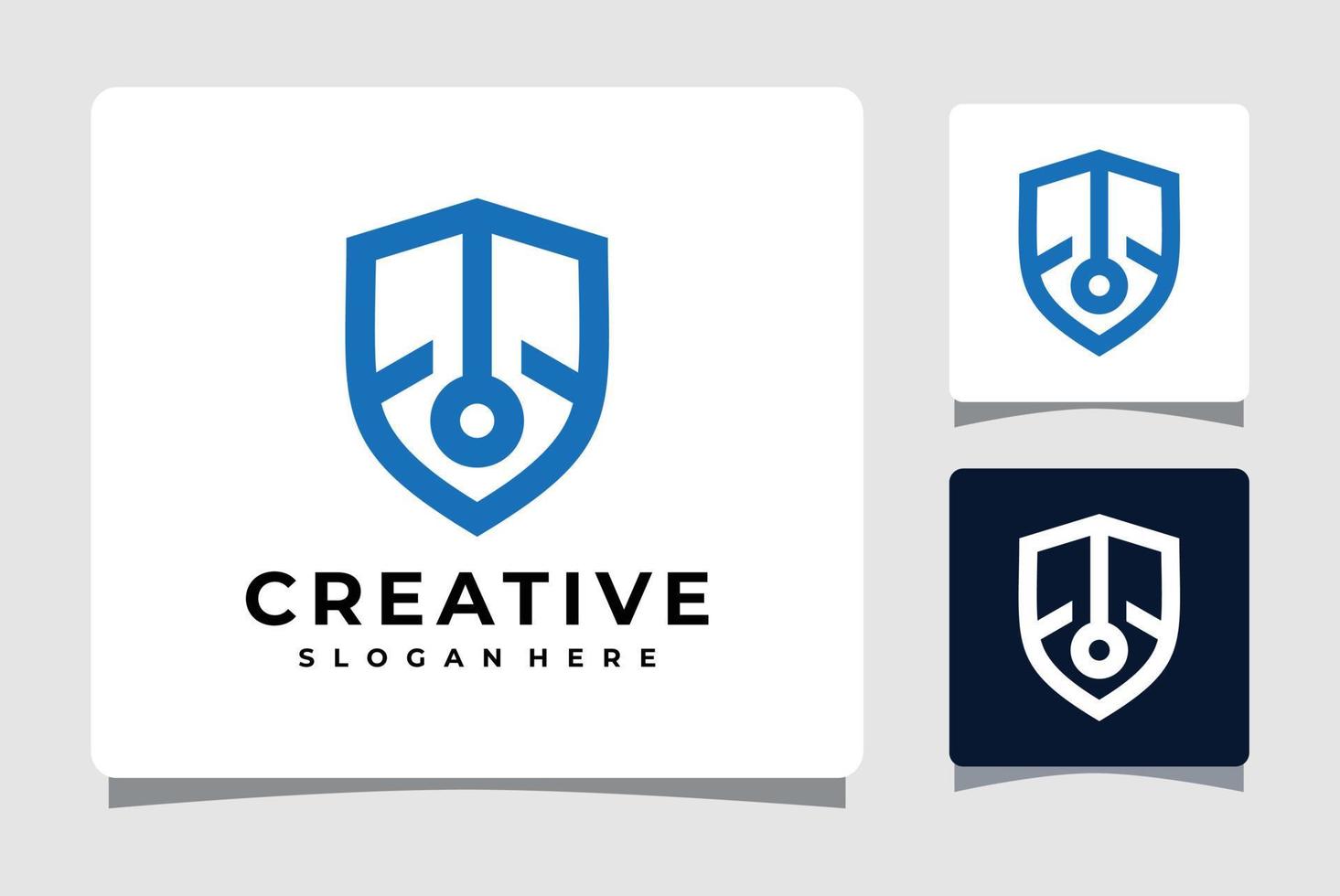 Abstract Shield Logo Template Design Inspiration vector