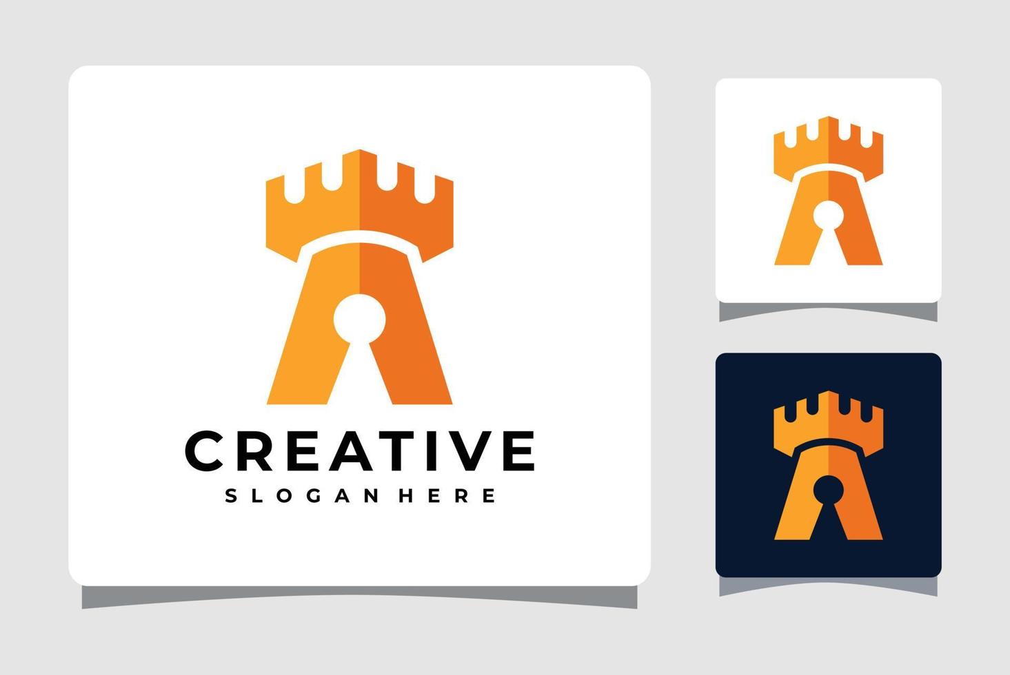 Castle Logo Template Design Inspiration vector