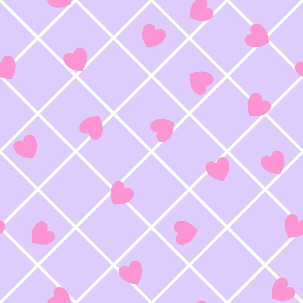 fondo sin costuras con un patrón de corazones tejidos en colores pastel adecuados para el amor o las tarjetas de boda. vector