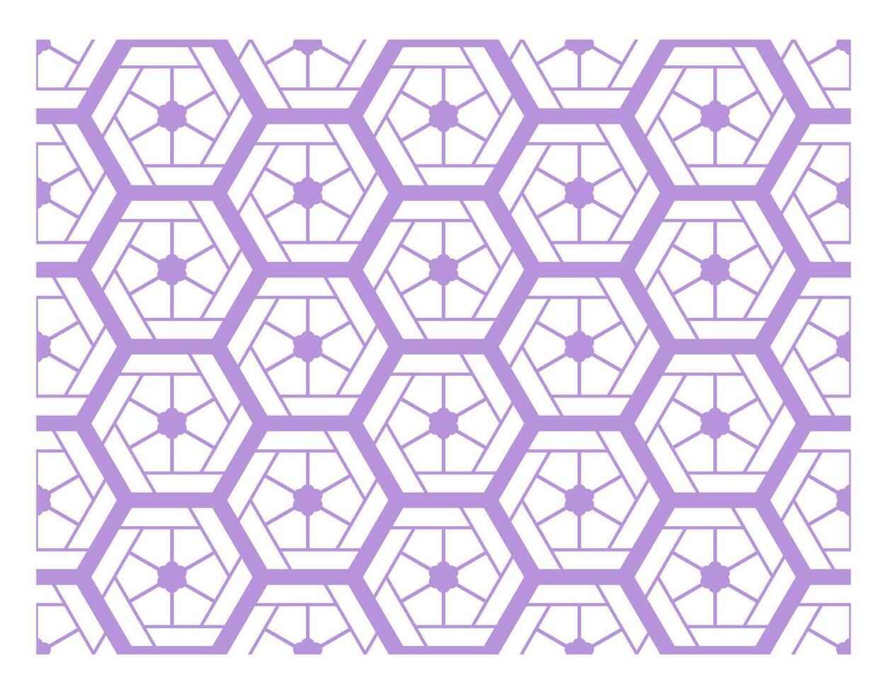 Seamless hexagonal bundle with multi-colored overlapping flowers. vector