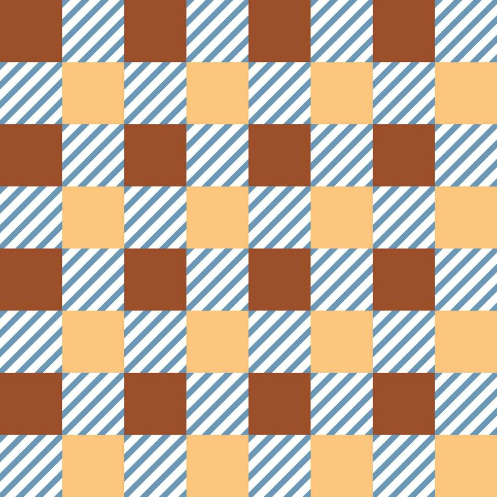 Seamless background with various patterns in creamy brown tones. vector