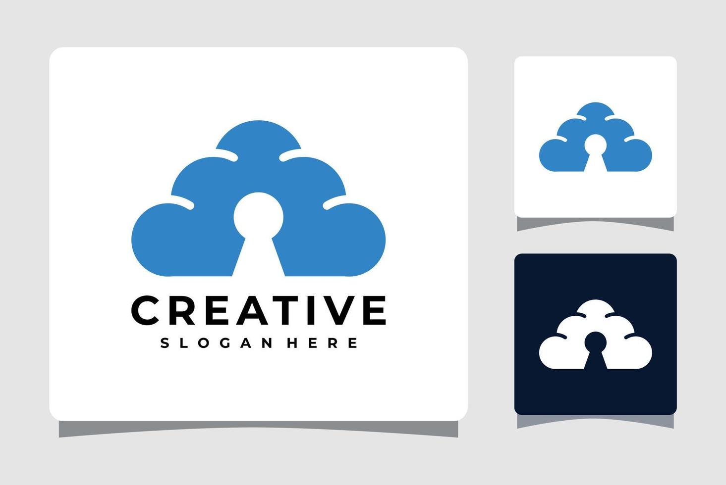 inspiración de diseño de plantilla de logotipo de nube abstracta vector