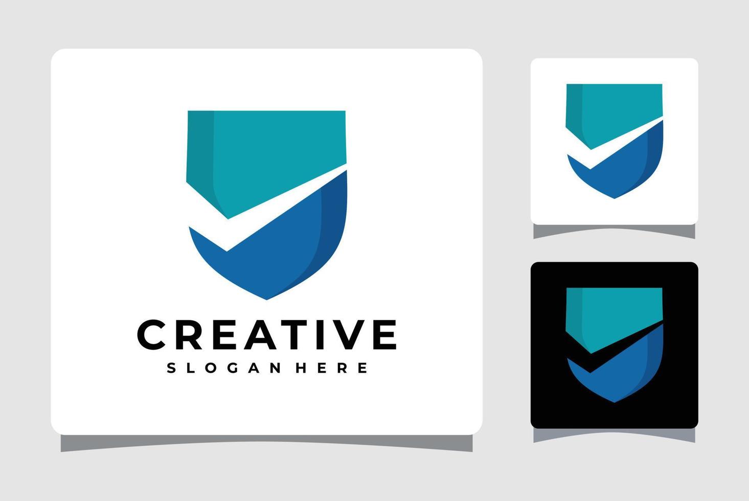 Check Mark Shield Logo Template Design Inspiration vector