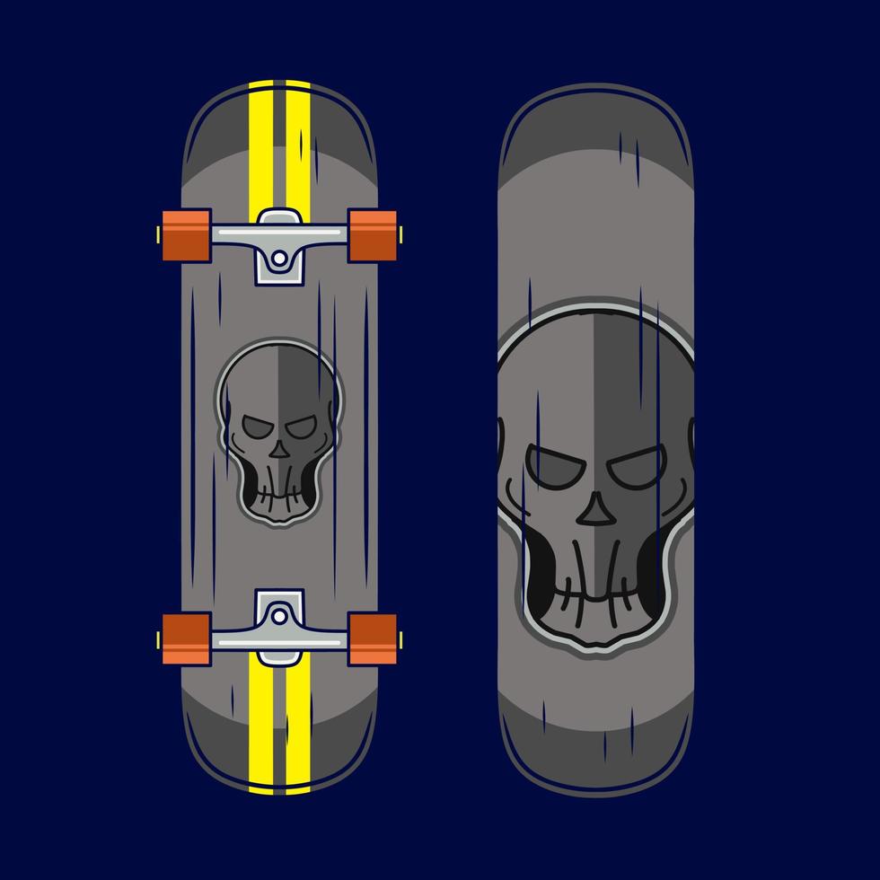 Skateboard Style Halloween Vector Line Neon Art Potrait Logo Colorful Design with Dark Background.