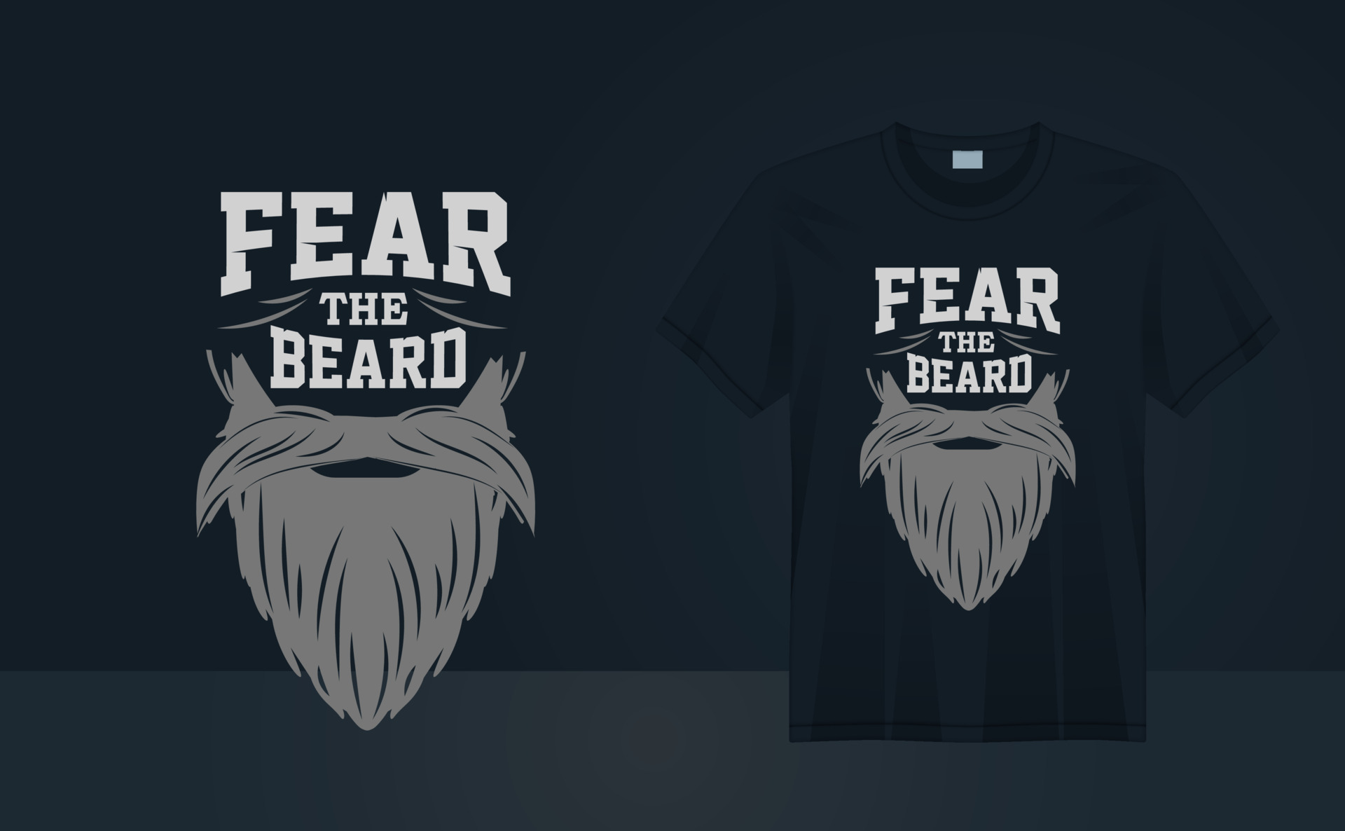 Fear the Beard - Vintage grunge beard T-Shirt, Beard Lover Tshirt