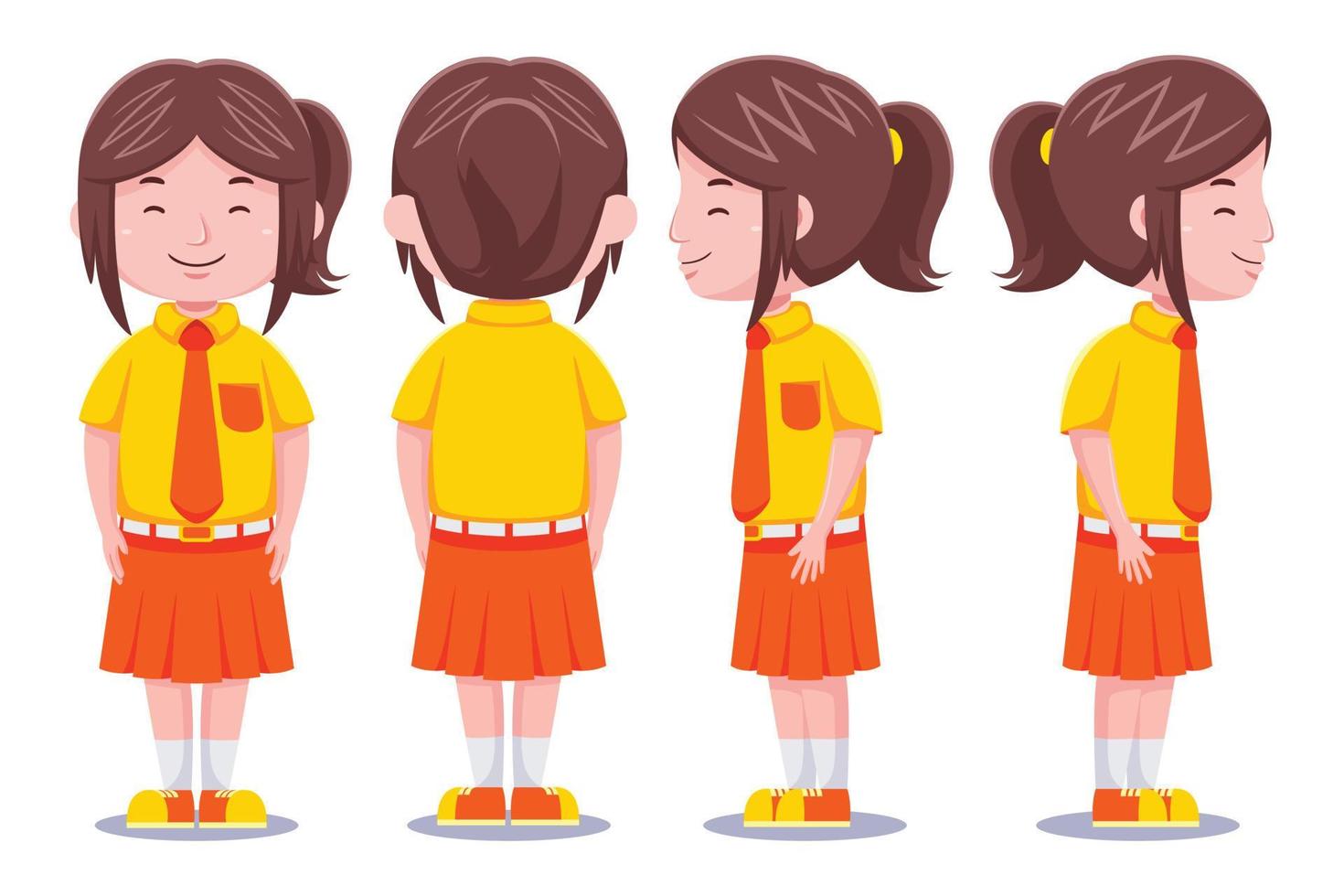 Kids Student Vector Art Illustration