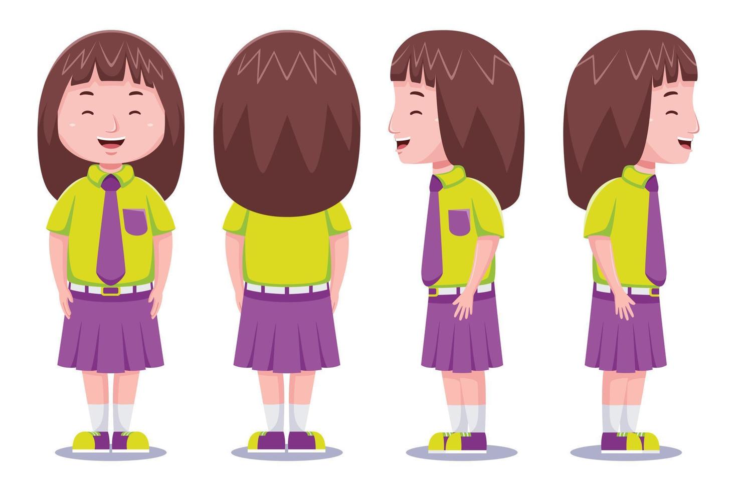 Kids Student Vector Art Illustration