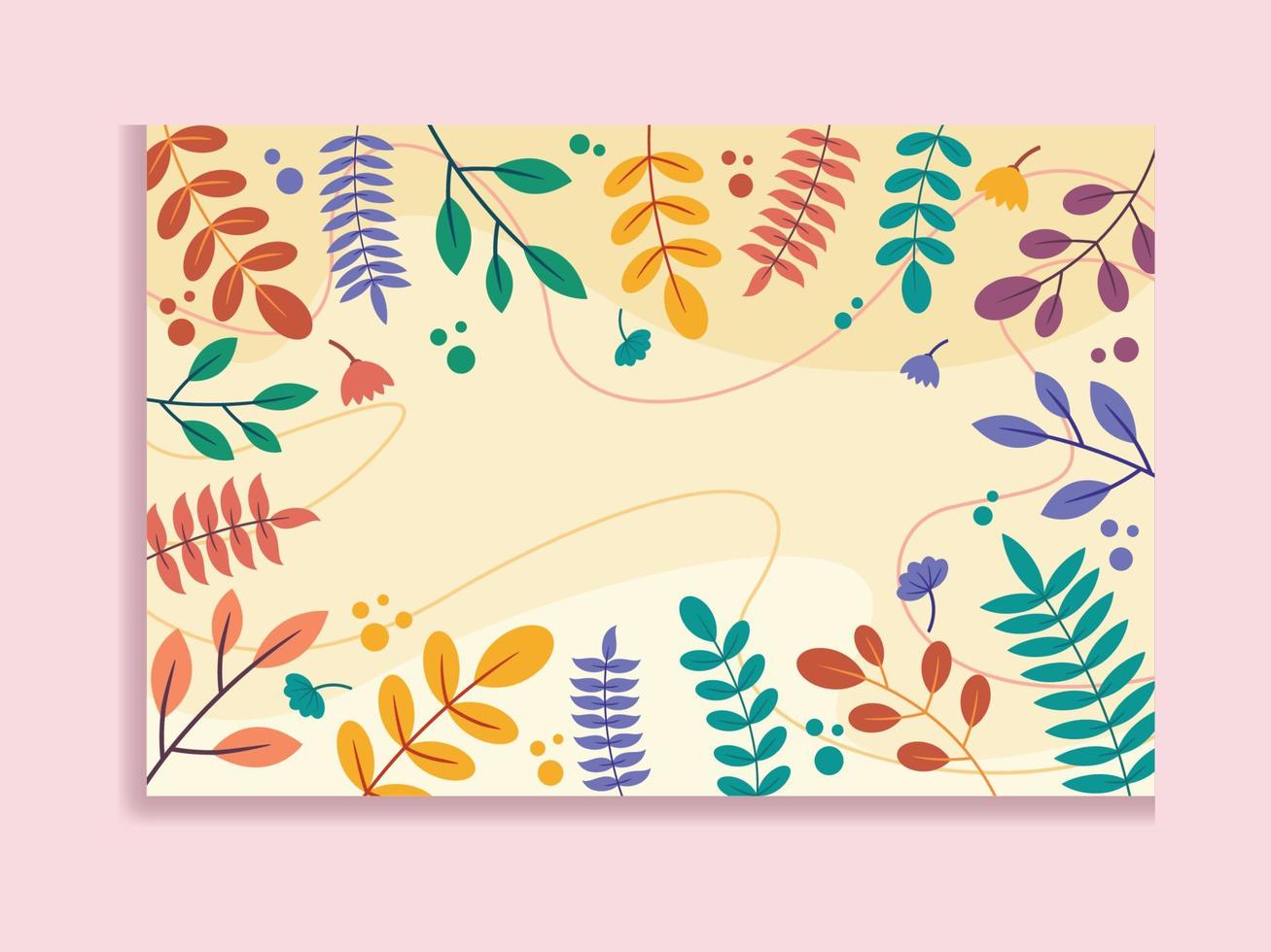 Floral and leaf background natural background vector