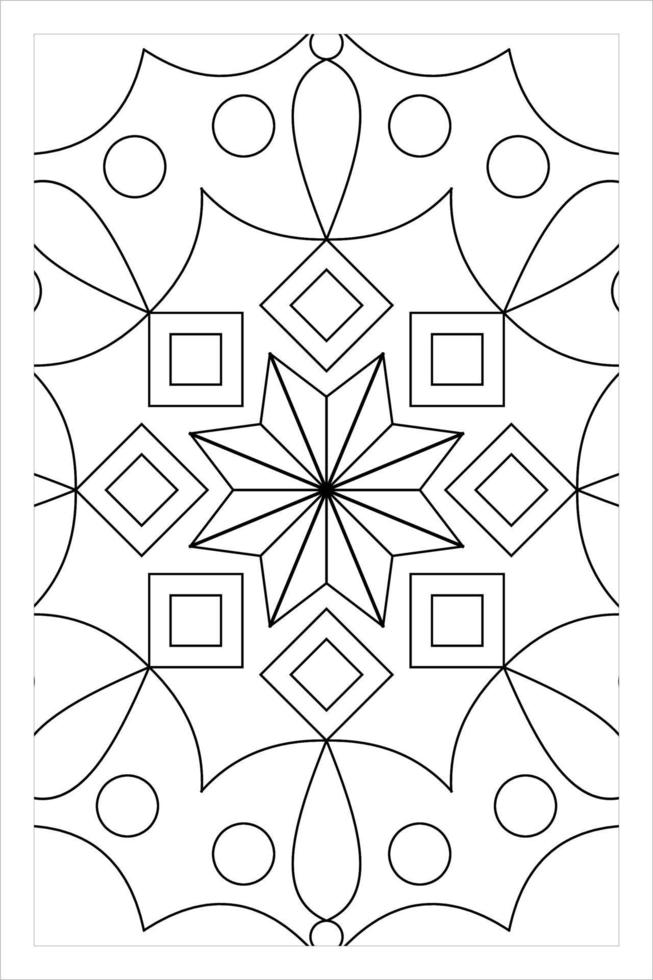 mandala coloring page for adult vector