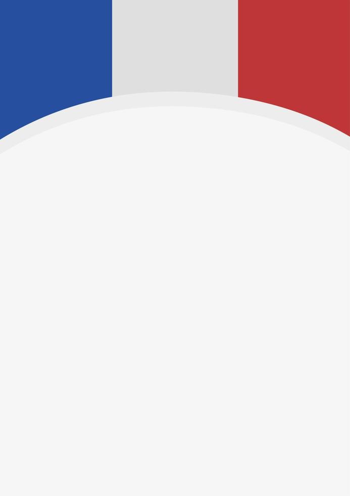 plantilla de fondo blanco en blanco con bandera francesa adecuada para el diseño del día importante francés vector
