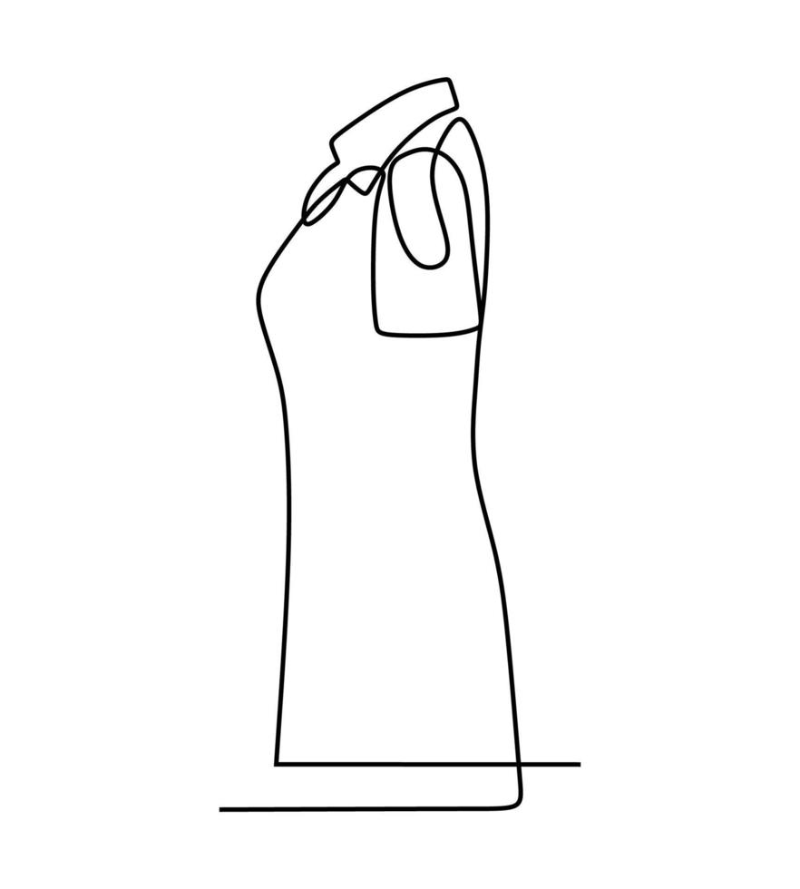 continuous line drawing on clothes vector