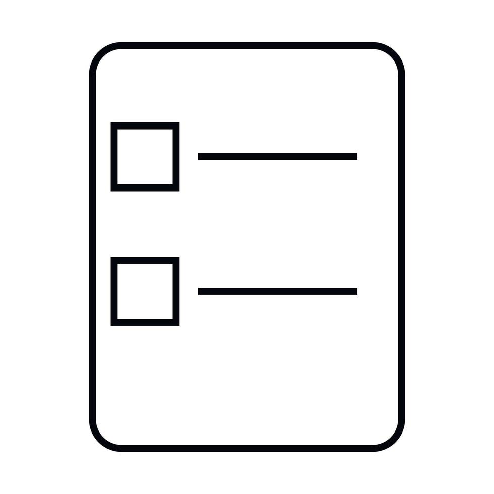 Document icon outline and linear vector