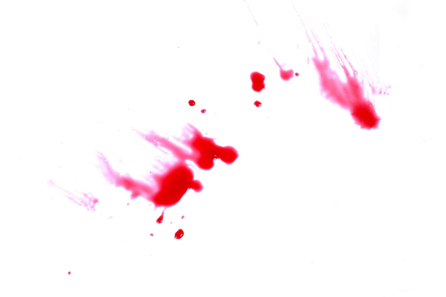 Blood stains isolated on white background photo