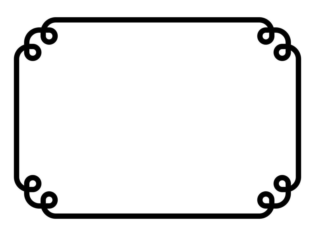 decorative simple frame rectangle vector